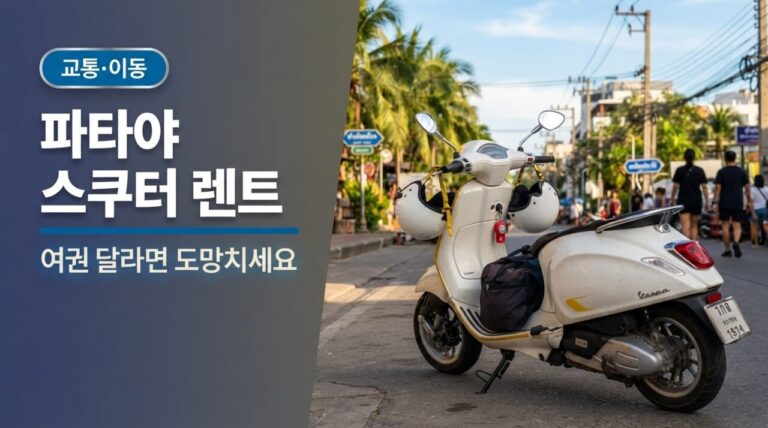 파타야 스쿠터 빌릴 때, 여권 달라고 하면 도망치세요