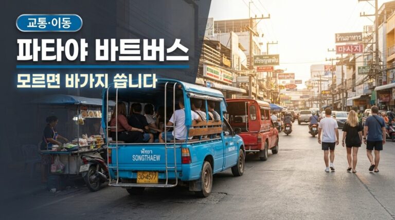 파타야 바트버스(썽태우), 이거 모르면 바가지 씁니다