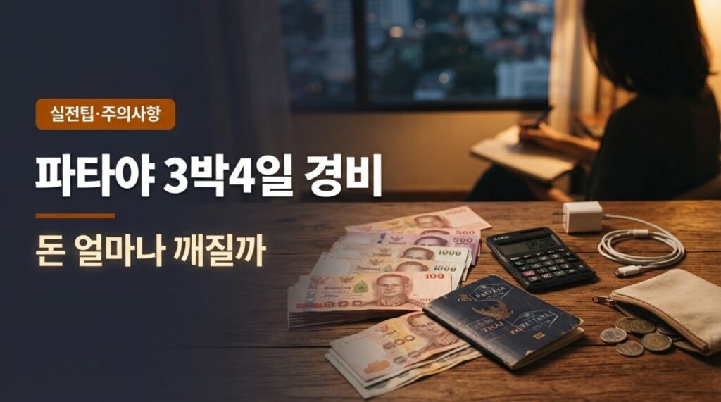 파타야 3박4일 경비 유튜브 썸네일