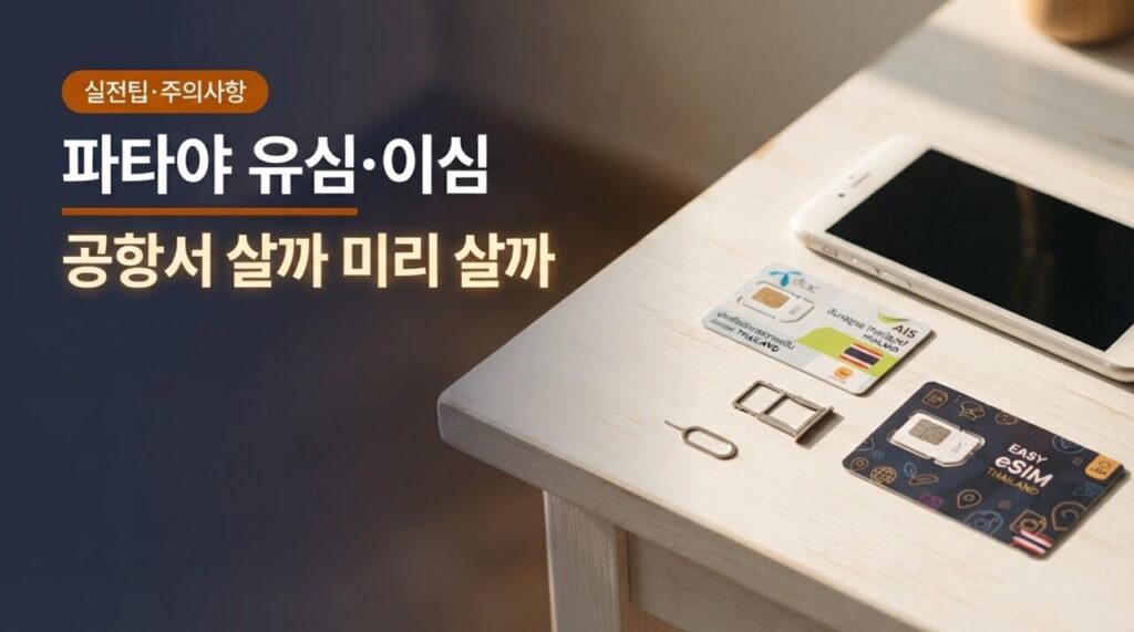 파타야 유심 이심 유튜브 썸네일